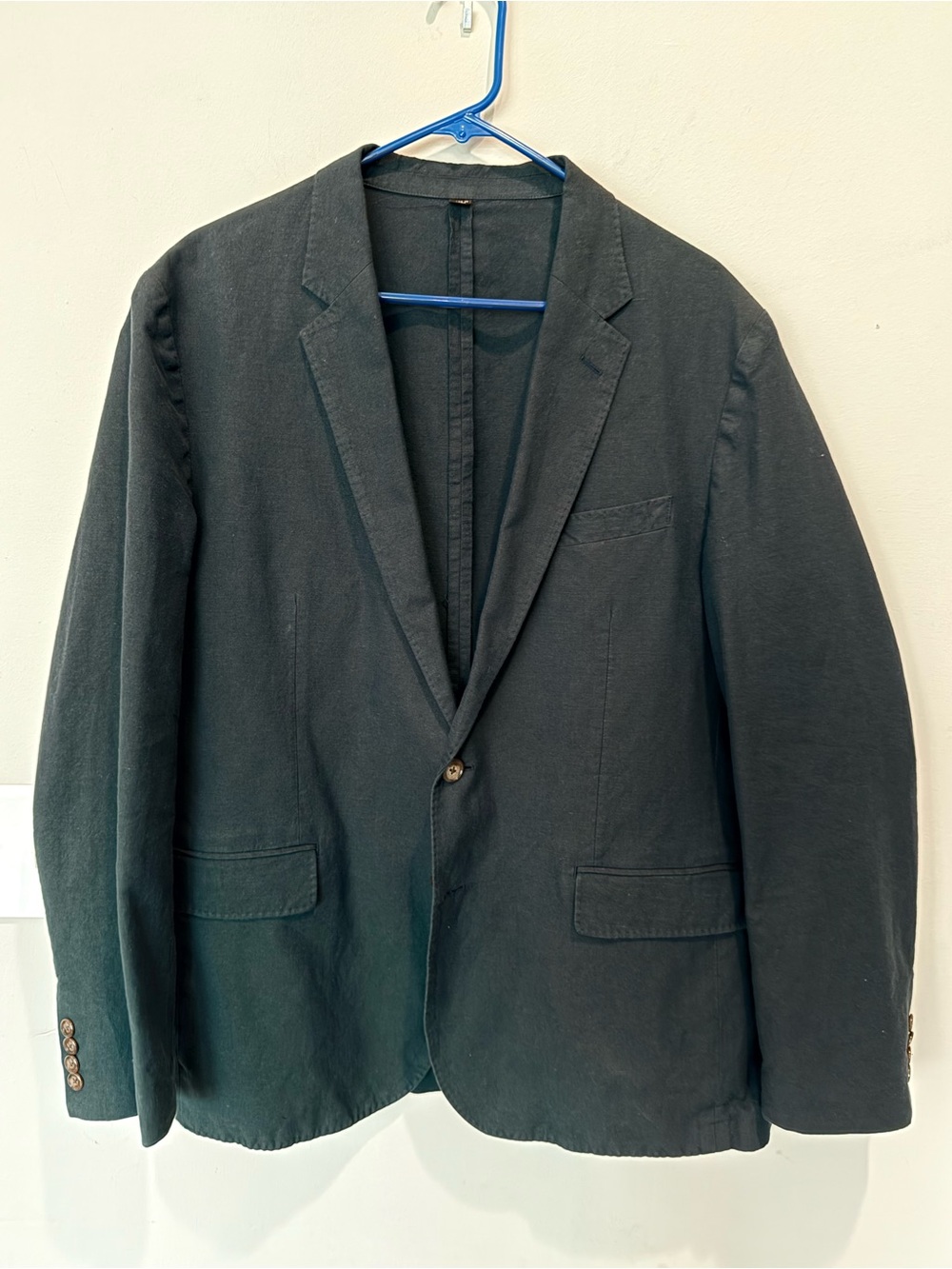 J. Crew Dark Navy Linen Sport Coat Blazer
